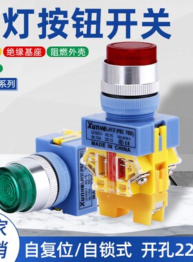 LAY37-11DN(PBCY090)LAY7带灯按钮开关自复自锁电源启动停止按钮