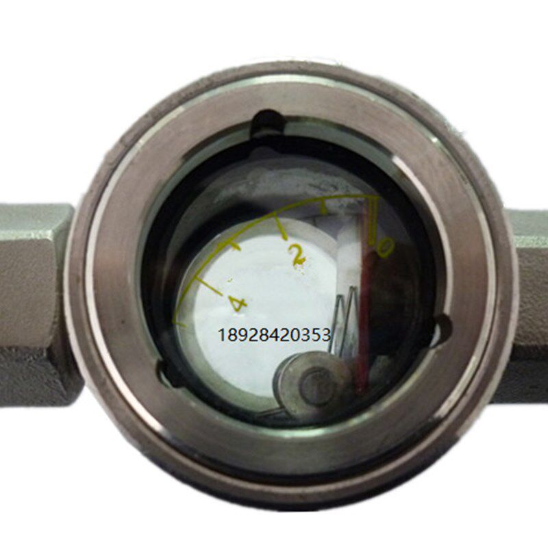 不锈钢翻板逆止视镜 丝口管道水流指示器 带刻度显示视窗DN502寸