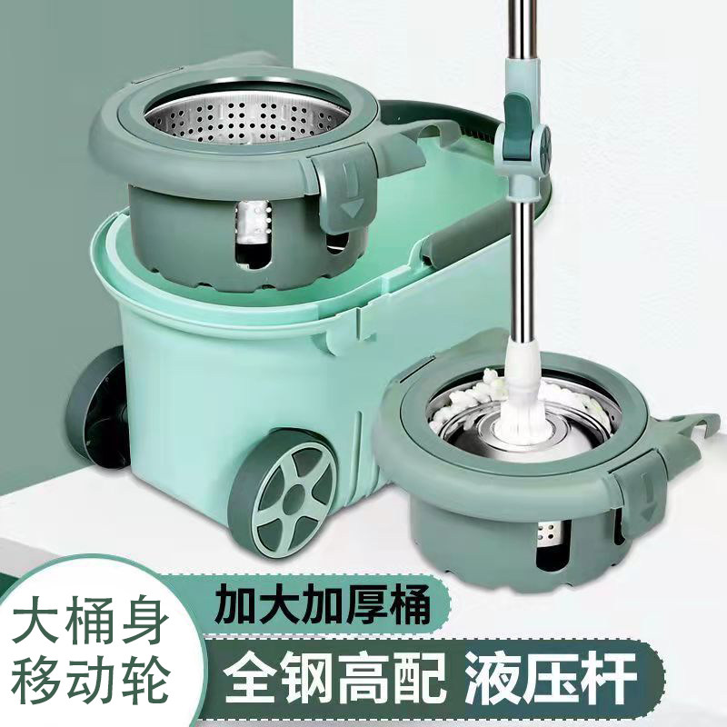 加厚拖把杆通用旋转桶免手洗甩干桶家用好神拖墩布拖地拖把拖布桶