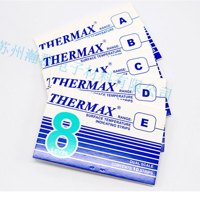 英国THERMAX热敏试纸TMC板温条变色温度显示卡8格测温纸 37-260