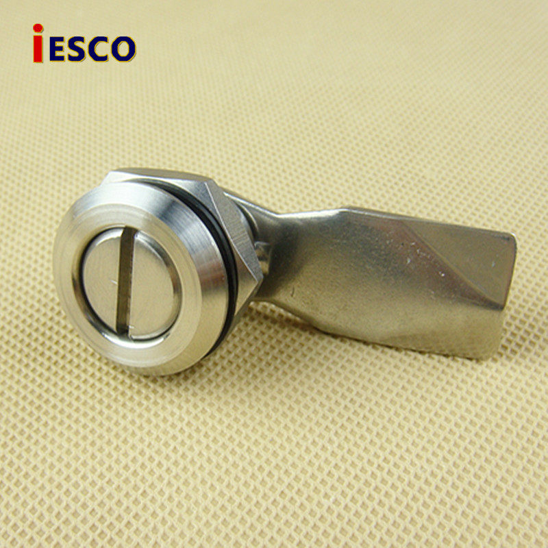 iESCO304不锈钢电器箱锁配电箱锁开关柜门锁三角钥匙转舌锁工业锁