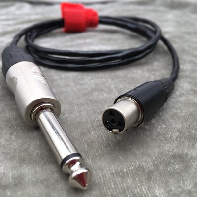 SHURE舒尔WA305贝斯吉他无线腰包6.35转4芯mini卡侬母转大二芯直