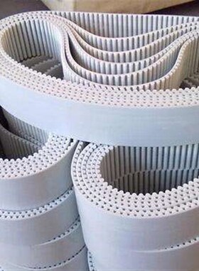 PU同步带HTD5M 8M T5 T10 T20聚氨酯钢丝双面齿皮带传送带加挡板