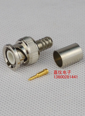 全铜优质BNC公接头 RG6U 50-5BNC公头 国标BNC接头 冷压式BNC公头