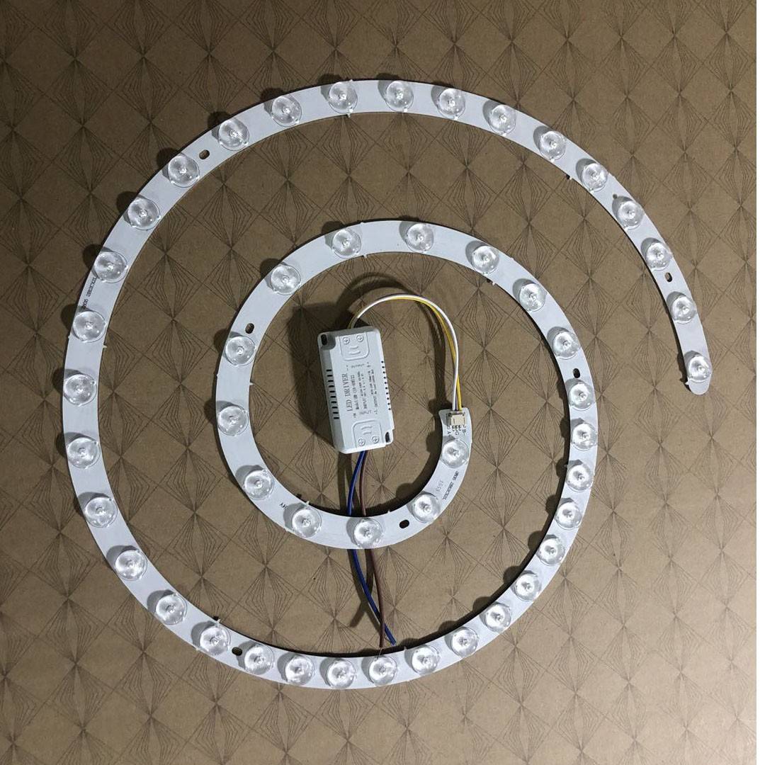 LED吸顶灯改造灯板三色灯珠圆形灯条替换光源模组灯芯透镜防近视