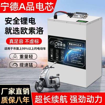 宁德时代电动车磷酸铁锂电池48V60V72二三四轮电瓶大容量单体外卖