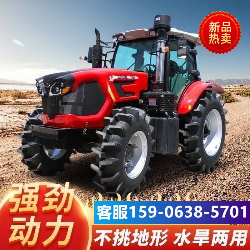 四驱拖拉机轮式大棚王农用柴油大马力水旱两用播种施肥四缸旋耕机