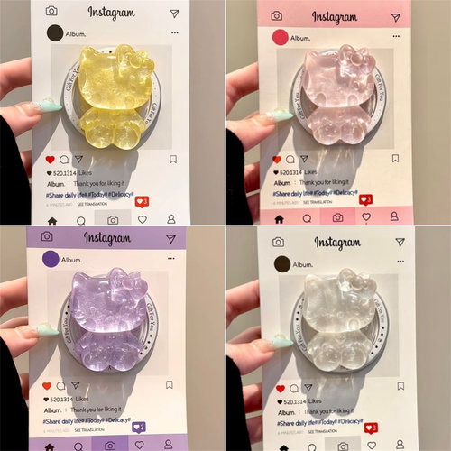 可爱立体kitty磁吸手机支架新款适用苹果magsafe手机壳气囊支架