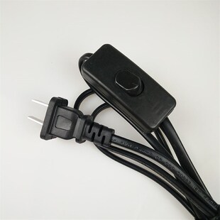 台灯按钮开关床头灯按键船型303带开关电源线灯具配件中途翘板件