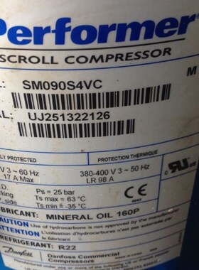 空调制冷压缩机SM084S4VC SM090S4VC  SM100 SM110S4VC.SM120S4VC