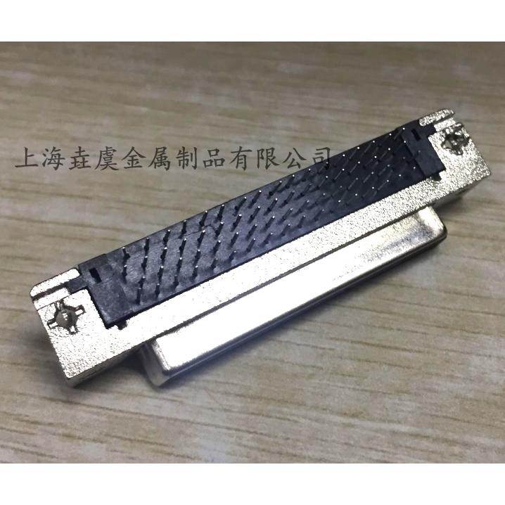 SCSI 68P MDR 母座 孔式DB型 90度弯脚 焊板座正脚 打印机 连接器
