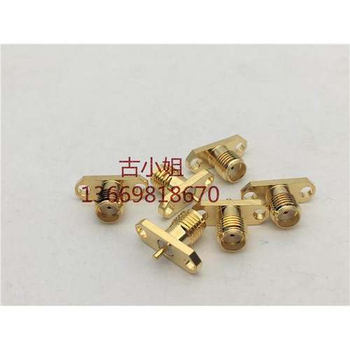 SMA-KFD菱形插座射频RF同轴连接器SMA-KF菱形安装款铜镀金SMA母头