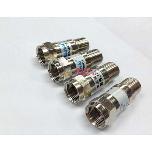 F头衰减器英制 射频同轴固定03DB 10DB 20DB 30DB 5-1000MH衰减器