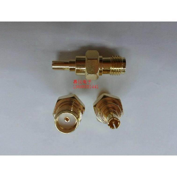 3G网卡天线转接头 CRC9/SMA-rp CRC9公/SMA母外螺内孔射频转接头