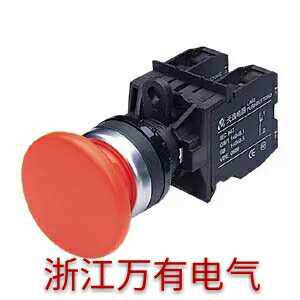 点动瞬动型蘑菇头按钮开关 LA42M-11/R 红一开一闭