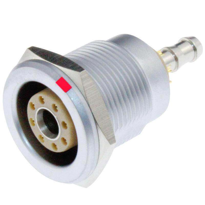 水光机连接线插头/ 气路/信号混装航插3B 8芯 FGG+EGG 3B 8+1插座