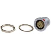 M15面板插座19芯航空母头 90度双键位母座自锁航空头 EGC EGA