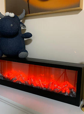 氛围客厅房间装饰品民宿燃烧壁炉火焰