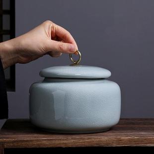 大号陶瓷密封储存防潮罐普洱绿茶红茶家用空茶盒茶仓 哥窑茶叶罐