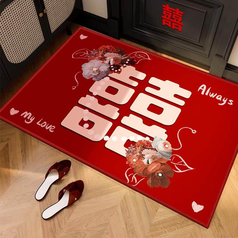 喜字结婚红色入户门地垫婚房进门垫子门口地毯新婚跪拜拜堂地毯,居家布艺,入户地垫,淘宝优惠券,粉丝福利购,淘宝优惠卷