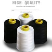 采购产品缝纫宝塔线工业缝纫机线403 202漂白黑色聚酯线204股粗线