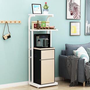 客厅茶吧机架家用多层落地饮水机上方架子杯具收纳架子靠墙置物架