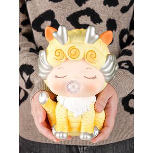 吉祥兽储蓄罐2025虎年男孩防摔儿童储蓄罐大容量网红省钱