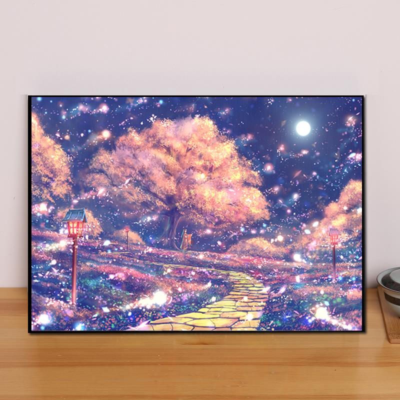 钻石画2024新款卡通梦幻风景手工贴钻十字绣客厅卧室小幅粘钻满钻