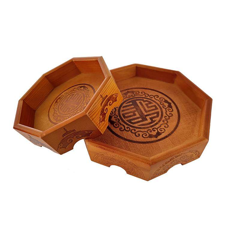 蒙古族特色木盘八边形木质餐盘果盘奶食盘蒙餐餐具实木民族风,餐饮具,果盆/果盘/果篮,淘宝优惠券,粉丝福利购,淘宝优惠卷