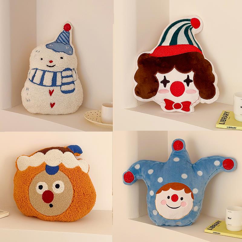 南瓜玩偶可爱抱枕小雪人毛绒公仔马戏团节日装饰布置摆件节日礼物