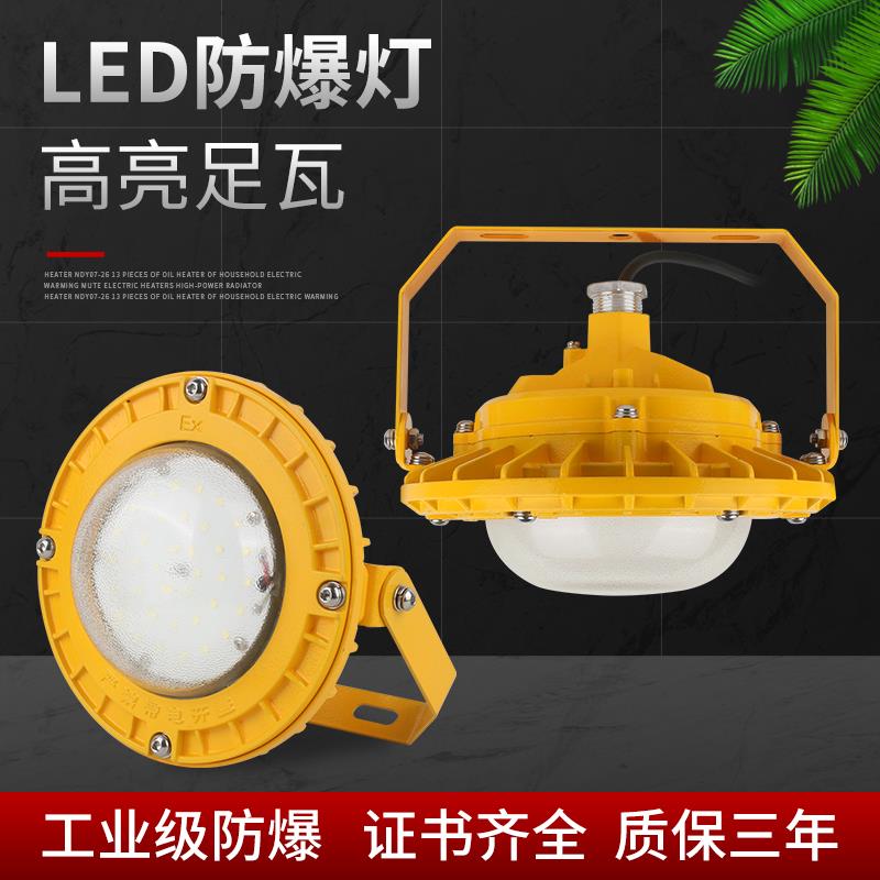 LED防爆灯隔爆型车间仓库厂房20W50瓦70100120泛光吸顶应急照明灯