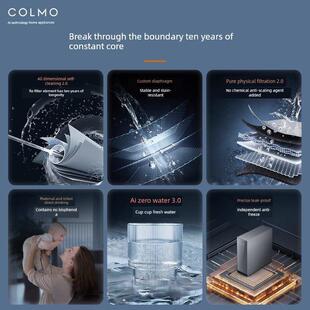 Colmo家用厨房净水器10年长效Ro反渗透装置0阻垢器直饮水机S1000/