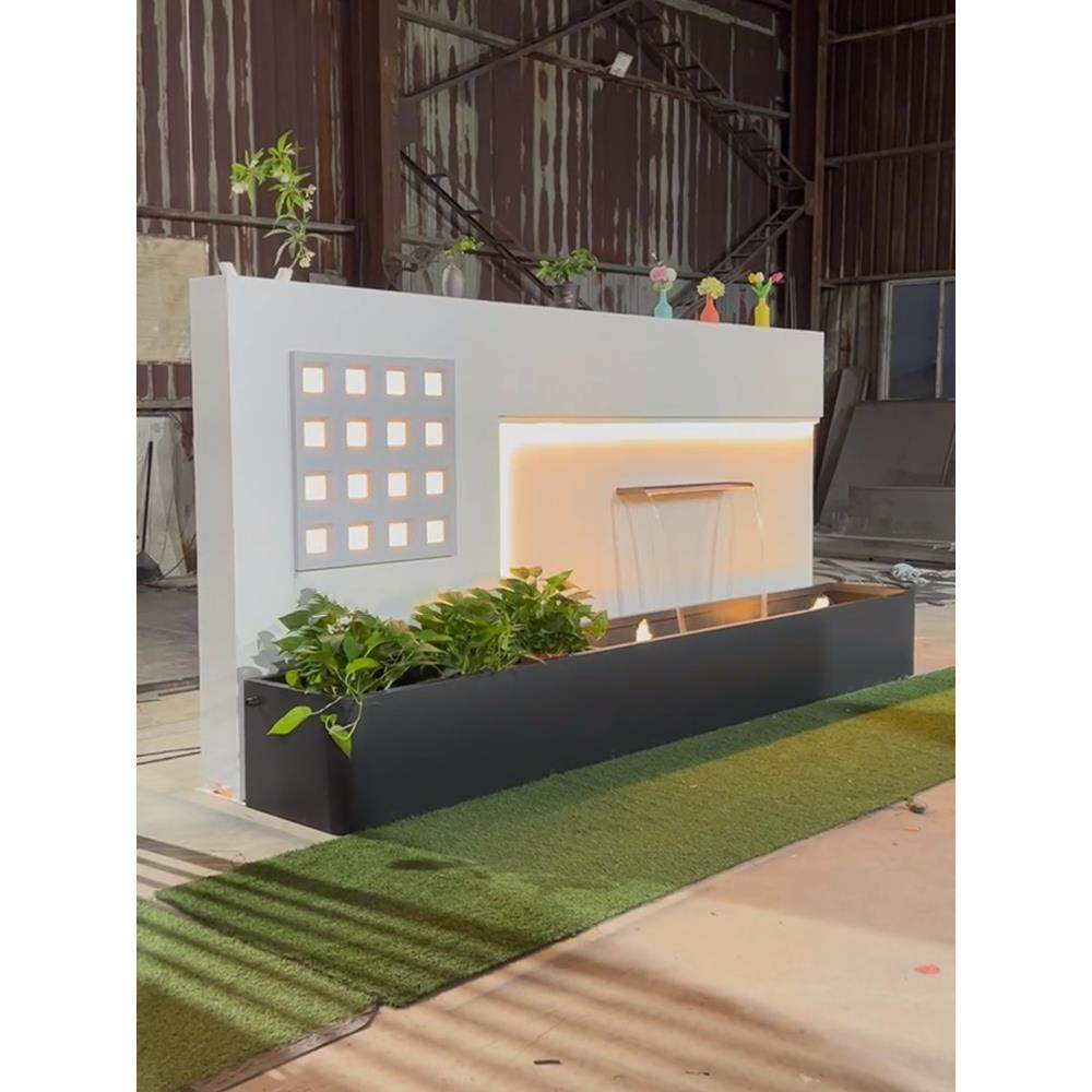 定制不锈钢流水背景墙庭院屏风隔断瀑布景观墙别墅园林户外影壁墙,金属材料及制品,不锈钢制品,淘宝优惠券,粉丝福利购,淘宝优惠卷