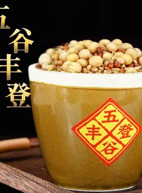 五谷丰登陶瓷缸摆件五谷杂粮乔迁新居入宅仪式用品客厅酒柜装饰品