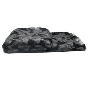 现代轻奢样板间沙发搭毯间棉彷兔毛黑白灰红咖色床尾毯巾床上搭毯