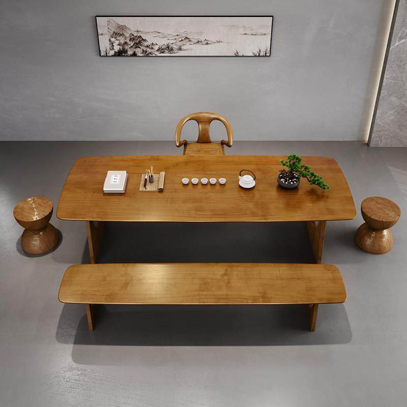 新中式全实木茶桌椅组合大板茶台现代简约客厅家用原木阳台泡茶桌,住宅家具,家用茶台/茶桌,淘宝优惠券,粉丝福利购,淘宝优惠卷