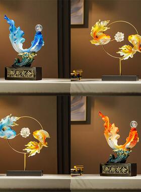 刺身摆盘装饰品酒店海鲜姿造盘饰三文鱼点缀年年有余鲤鱼装盘摆件