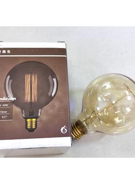安迪生40W复古灯泡E27钨丝灯泡G95灯泡钨丝光源直径95mm g80 g125