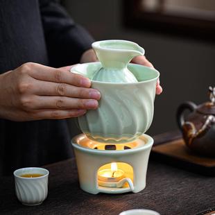 中式 黄酒烫酒壶古风温酒器家用烛台底座加热暖酒壶酒具套装 礼盒装