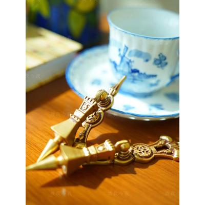 「小光锥」故我今我 全黄铜把手 镀金做旧 家具拉手 抽屉柜门改装