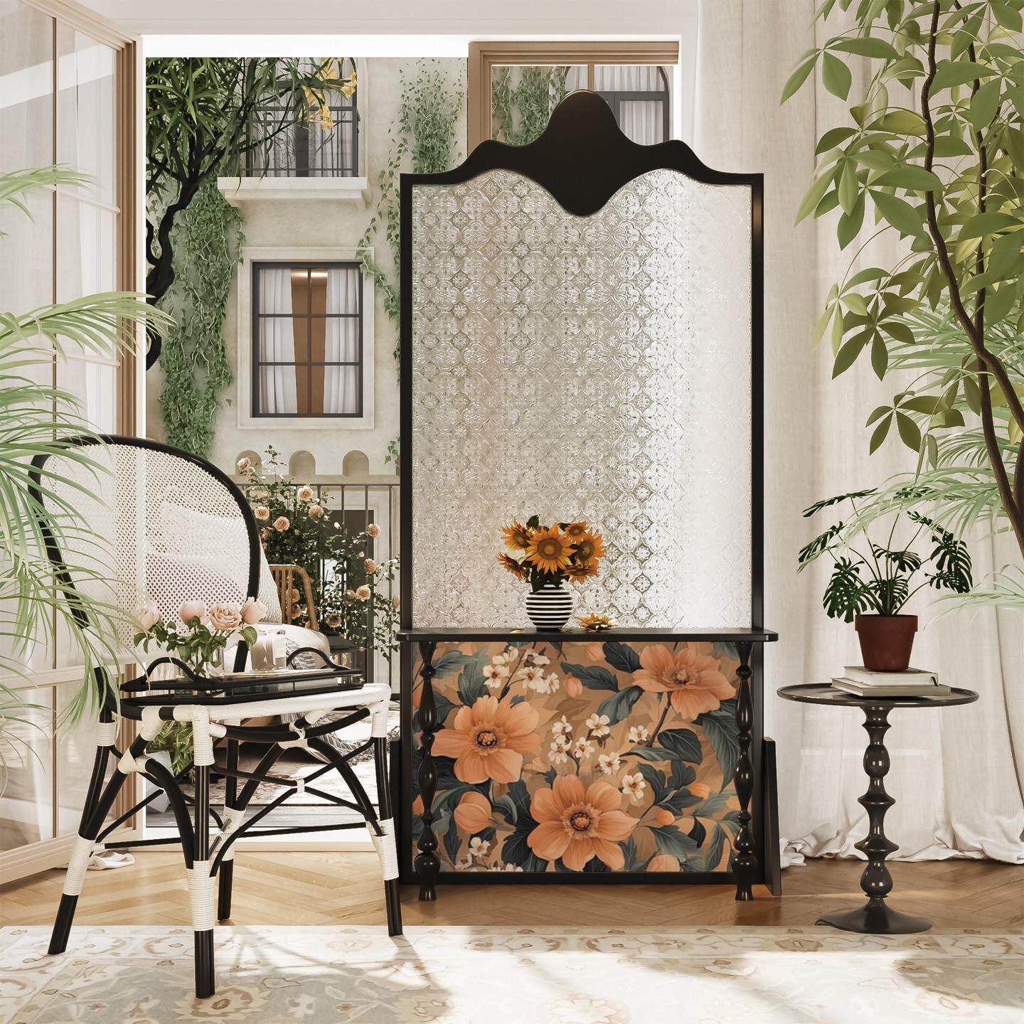 法式实木屏风隔断家用进门玄关柜客厅饭厅阳台遮挡可移动实木座屏,住宅家具,座屏,淘宝优惠券,粉丝福利购,淘宝优惠卷