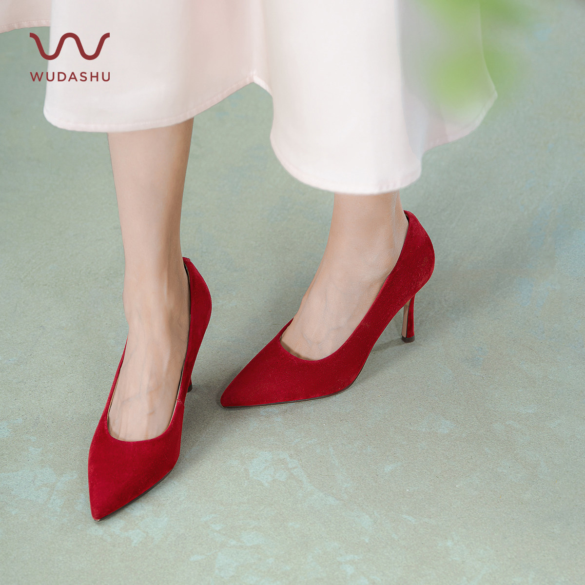 吴大叔2026春季新款尖头高跟鞋女气质高级不累脚气垫缓震浅口单鞋