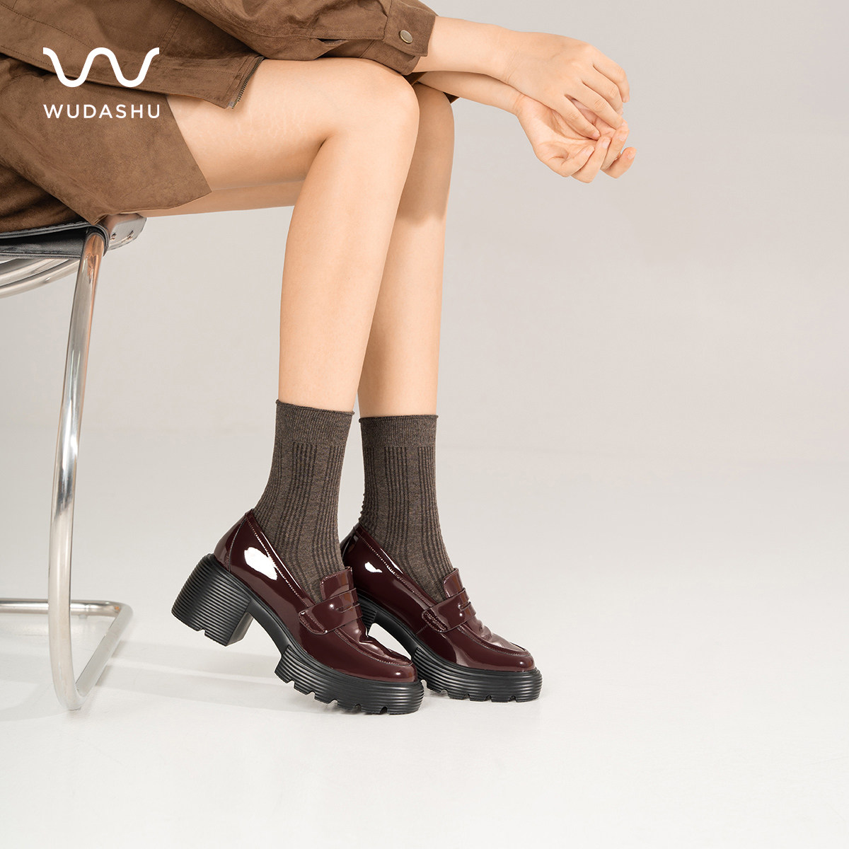 红云鞋吴大叔2025秋冬百搭乐福鞋气垫缓震经典小个子时尚真皮女鞋,女鞋,乐福鞋（豆豆鞋）,淘宝优惠券,粉丝福利购,淘宝优惠卷