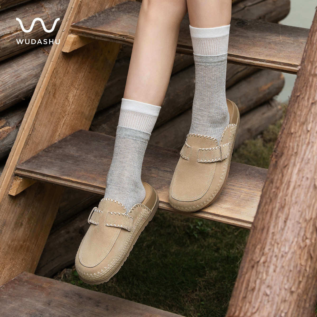 吴大叔2026新款勃肯鞋拖鞋一脚蹬舒适懒人鞋透气不闷休闲日常百搭