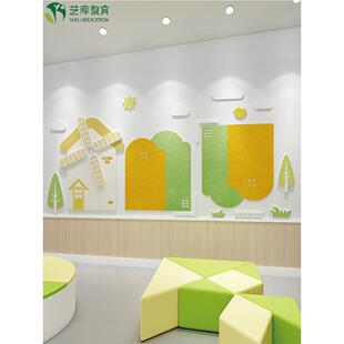 幼儿园主题栏环创装饰墙贴毛毡雪弗板文化墙走廊布置公告展示栏