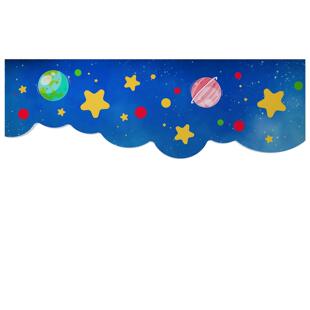 儿童区房间布置墙面装饰太星空环创宇宙主题航员卧室床头立体贴画