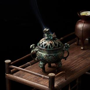 归鸿 三足狻猊香炉家用室内创意摆件香薰炉茶道檀香熏香炉小香炉