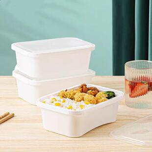 热销一次性高档外卖打包饭盒锁扣长方形快餐盒加厚食品可微波加热