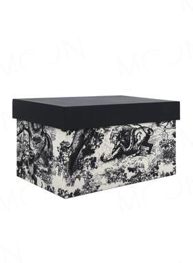 moon慕空间样板房衣柜收纳箱衣帽间收纳盒灰色老虎整理箱软装摆件