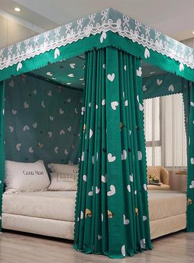 物理遮光床帘蚊帐一体家用托架落地式床帘防尘1.5米2.18米双人床